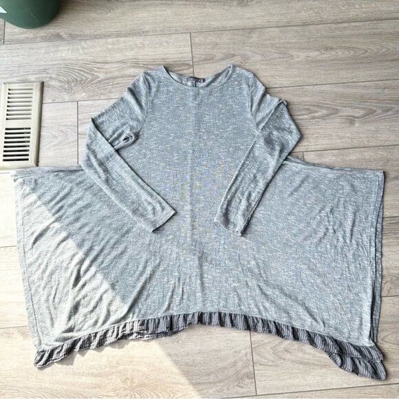 Diabolika Space Dye Asymmetrical Hem Lagenlook Dress Made in Italy One Size - Picture 4 of 14